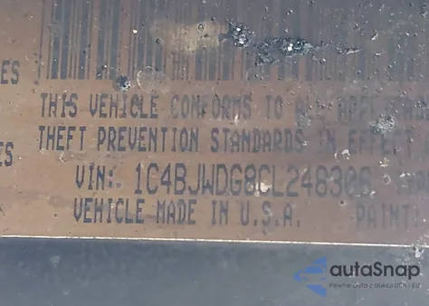 2012 Jeep Wrangler Unlimited Sport from USA, damaged, VIN 1C4BJWDG8CL248306